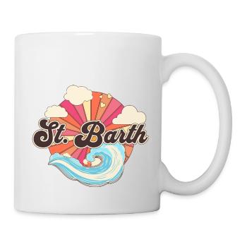Saint Barthélemy Rétro Plages des années 80 - Mug blanc - blanc - Droite