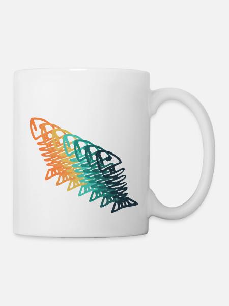 Pêche vintage - Mug blanc - blanc