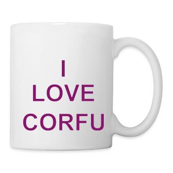 I Love Corfu - Tasse - Weiß - Rechts