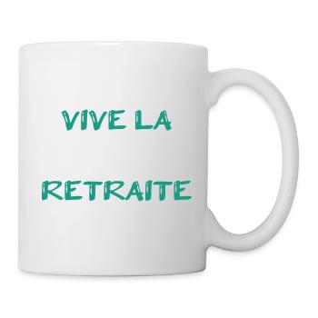 RETRAITE. RETRAITE. RETRAITEE. SENIOR. MAMIE. PAPY - Mug blanc - blanc - Droite