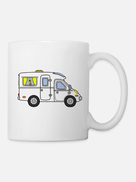 Wohnmobil Teilintegriert - Tasse - Weiß
