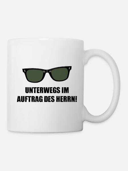 Unterwegs im Auftrage des Herrn - Blues Brüder - Tasse - Weiß