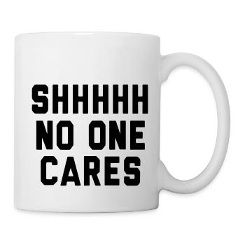 Pssst... Das interessiert niemanden - Tasse - Weiß - Rechts