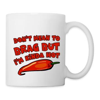 Je ne veux pas me vanter mais je suis un peu chaud 2 - Mug blanc - blanc - Droite
