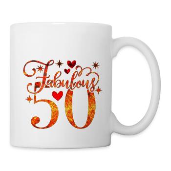 50th Birthday vintage retro Born in 1973 Birthday - Mug - white - Right
