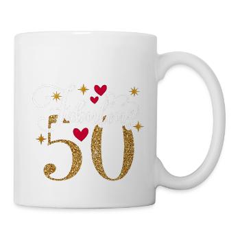 50th Birthday vintage retro Born in 1973 Birthday - Mug - white - Right
