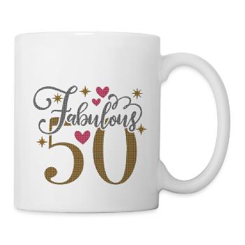 50th Birthday vintage retro Born in 1973 Birthday - Mug - white - Right