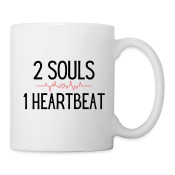 2 Souls, 1 Heartbeat, Love & Relationship - Mug - white - Right