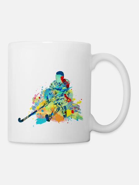 Feldhockey Spieler Hallenhockey Hockeyspiel - Tasse - Weiß