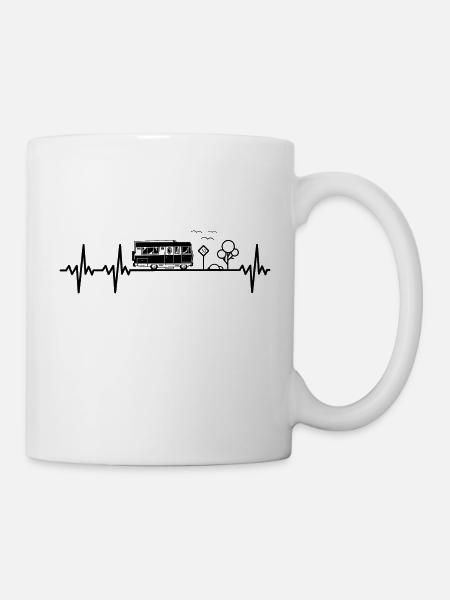 Camper Trekking Wohnmobil Frequenz schwarz - Tasse - Weiß