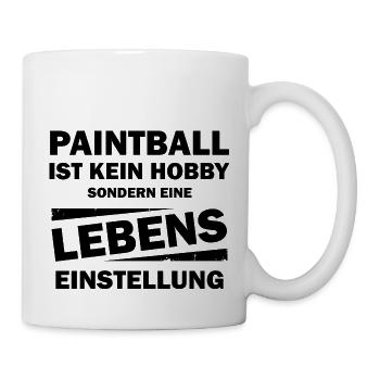 Paintball Airsoft - Tasse - Weiß - Rechts