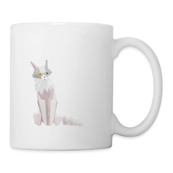 Illustration Chat (Angora turc) - chat plat - Mug blanc - blanc - Droite
