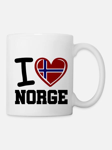 i love norge - Tasse - Weiß