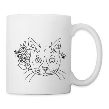 Katzenblumen - Tasse - Weiß - Rechts