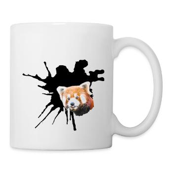 Roter Panda, Spalte - Tasse - Weiß - Rechts