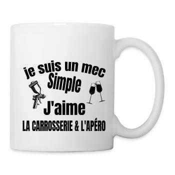 carrosserie et apéro - Mug blanc - blanc - Droite