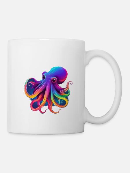 Octopus colored Nr.2 - Tasse - Weiß