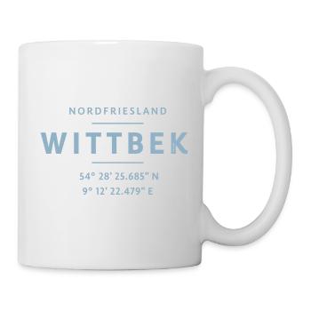 Wittbek-Kollektion: „Koordinaten 2“ hellblau - Tasse - Weiß - Rechts