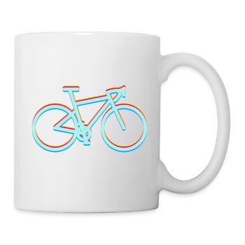 Gravel Bike Rennrad Fahrrad Glitch - Tasse - Weiß - Rechts