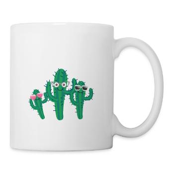 Cactus, cacti, glasses, sunglasses - Mug - white - Right