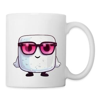 Guimauve kawaii avec lunettes de soleil - Mug blanc - blanc - Droite