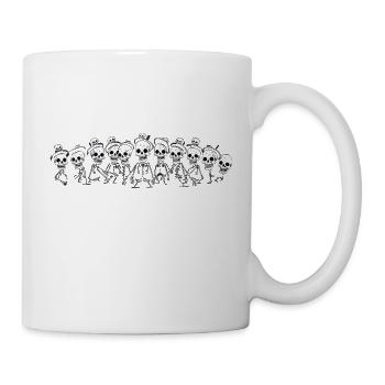 Skelett - Tasse - Weiß - Rechts