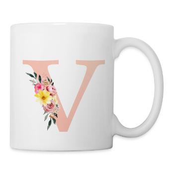 V Monogramme Floral - Mug blanc - blanc - Droite