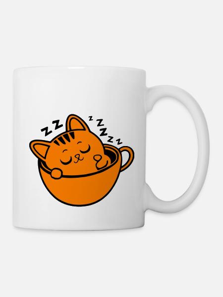 Kawaii Katze Cofee - Tasse - Weiß