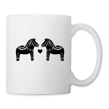 Swedish dala horses - Tasse - Weiß - Rechts