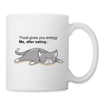 Meme Katze Lustige Tiere Sprüche Grafik - Tasse - Weiß - Rechts