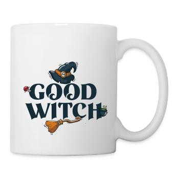 Halloween Glückliche Hexe - Tasse - Weiß - Rechts