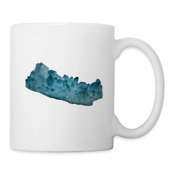 Aquamarin Beryll Schmuckstein Mineral Kristall - Tasse - Weiß - Rechts