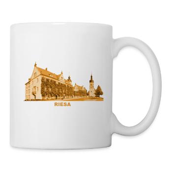 Riesa Rathaus Elbe Meißen Sachsen - Tasse - Weiß - Rechts