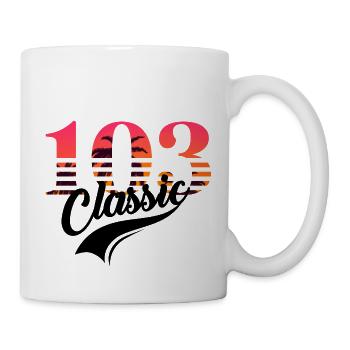 Jahrgang 103. Jubiläum - Tasse - Weiß - Rechts