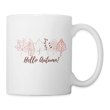 Hello autumn Hallo Herbst - Tasse - Weiß - Rechts