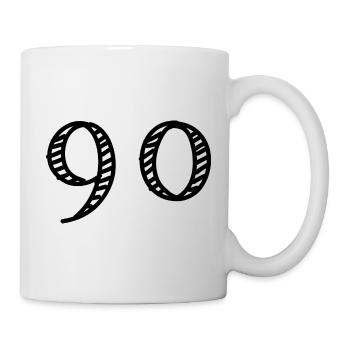 90. 90 YEARS. 90TH ANNIVERSARY. 90TH ANNIVERSARY. - Mug - white - Right
