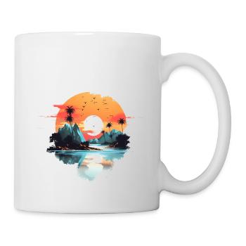 Sonnenuntergang - Tasse - Weiß - Rechts