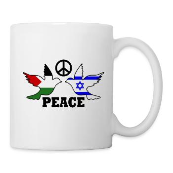 Free Palestine Israel frieden - Mug blanc - blanc - Droite
