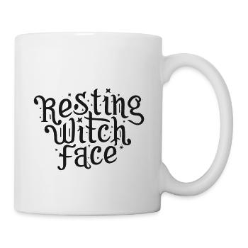 Ruhendes Hexengesicht - Tasse - Weiß - Rechts