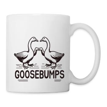 "Goosebump": Two geese with a fist bump! - Mug - white - Right
