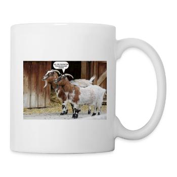 Ziegen - Tasse - Weiß - Rechts