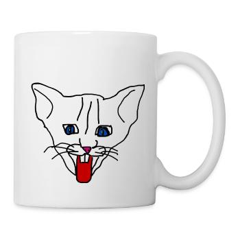 Katze - Tasse - Weiß - Rechts