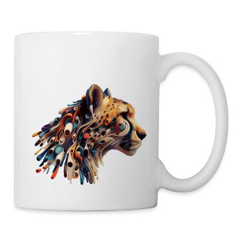 Colorful Abstract Cheetah - Mug - white - Right