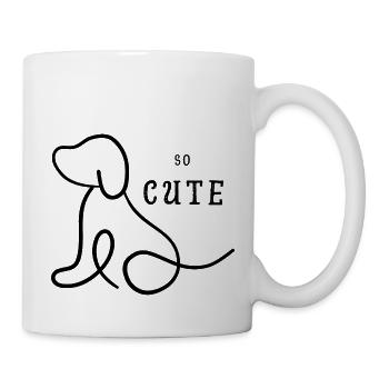 So cute - Chien mignon - Mug blanc - blanc - Droite