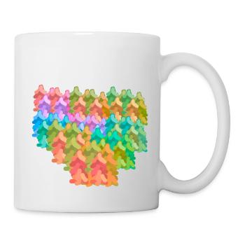 Coloré, Coloré, Forêt, Automne, Fantaisie, Sapins, Nature - Mug blanc - blanc - Droite