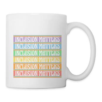 Inklusion ist wichtig Inspirierendes Lehrer Zitat - Tasse - Weiß - Rechts