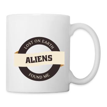 Lost on Earth, aliens found me - Mug - white - Right