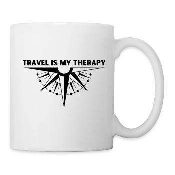 TRAVEL IS MY THERAPY (3) - Tasse - Weiß - Rechts