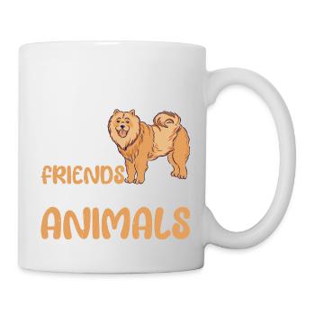 La plupart de mes amis sont des animaux 7 - Mug blanc - blanc - Droite