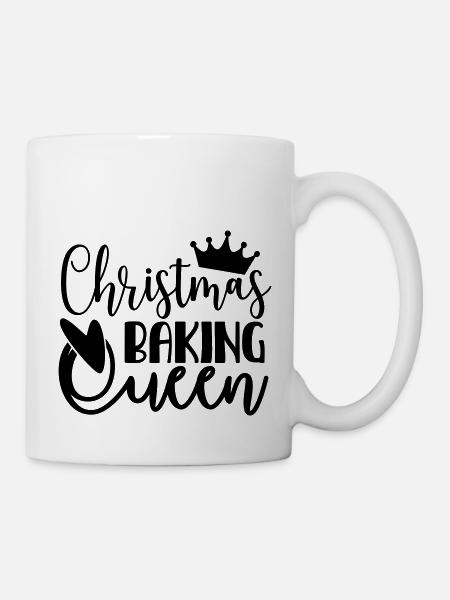Christmas Baking Queen personalisierbar - Tasse - Weiß